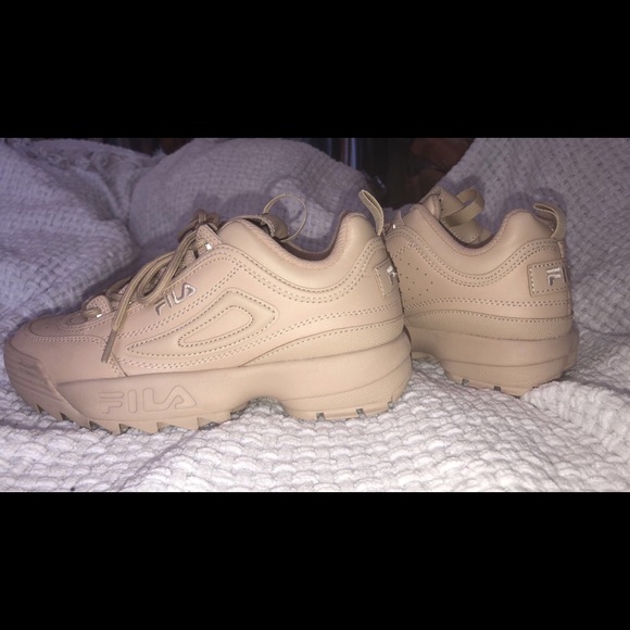 nude fila shoes